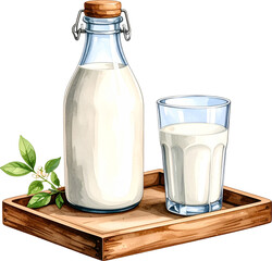 신선한 우유 일러스트