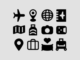 travel icon set