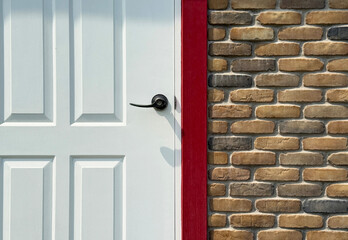Modern cottage front door pattern background.