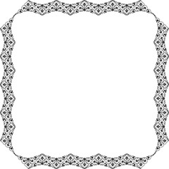 Vintage Ornamental Frame – Elegant Black Vector Border, PNG, 300 DPI