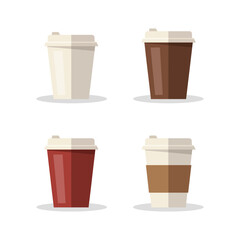 Collection of Coffee Cups with Lid