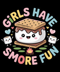 Camping Kawaii Smores Camping Kawaii Smores