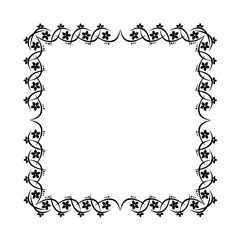 Vintage Ornamental Vector Frame – Elegant Black Vector Border, SVG