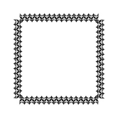 Vintage Ornamental Vector Frame – Elegant Black Vector Border, SVG