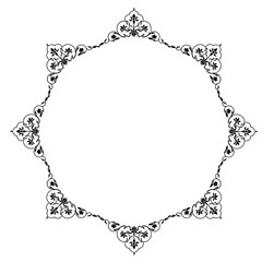 Vintage Ornamental Vector Frame – Elegant Black Vector Border, SVG