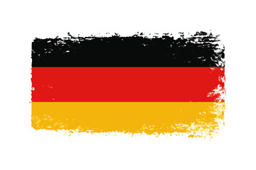 Distressed german flag with black background