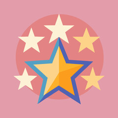 Obraz premium Rating Stars on Online Product – E-commerce Customer Review & Feedback