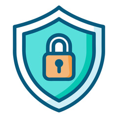 E-commerce Security Lock – Financial Transaction Safeguard Symbol


