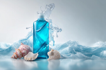 Marine-inspired beauty product with splash