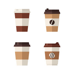 Refreshing Cold Drinks Iced Coffees and Beverages Illustration