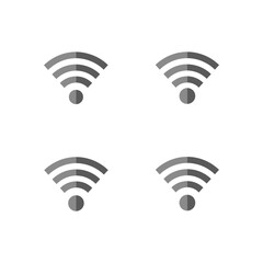 WiFi Signal Strength Icons Set Connectivity Indicators