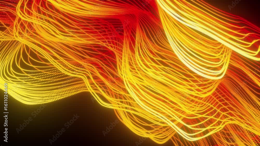 Aufkleber wavy colorful lines. computer generated 3d render