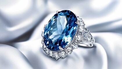 Exquisite Sapphire Jewelry Collection Featuring Custom-Cut Blue and White Diamonds for Luxury diamond jewellery design