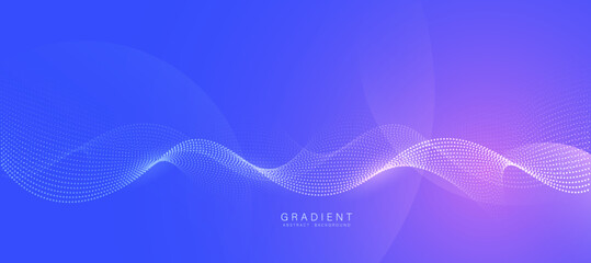 Vivid purple-blue neon waves on minimal background. Great for digital, AI, or futuristic concept.