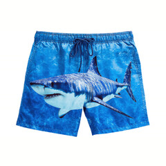 Great White Shark Swim Trunks Men's Summer Beach