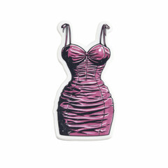 Stylish Purple Mini Dress Illustration - Fashion