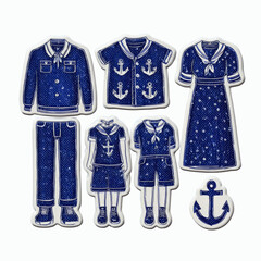 Nautical Family Portrait Blue and White