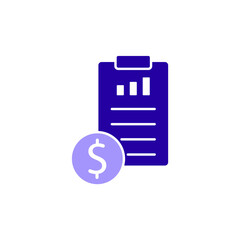 Fototapeta premium Icon a financial, isolated against a clean background. 