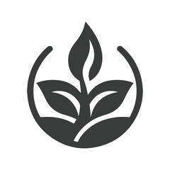 plant sprout vector silhouette clip art logo design illustration © MdBadal