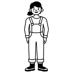 Minimalist Overalls Art