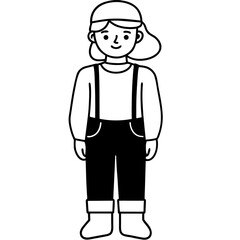 Minimalist Overalls Art