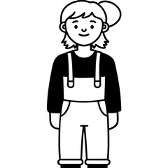 Minimalist Overalls Art
