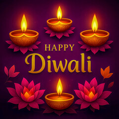 Templates or wallpapers for happy Diwali greeting cards