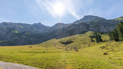 A beautiful panorama in switzerland in Krummenau in Switzerland on july 20th 2025