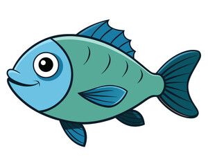 vector illustration of a fish