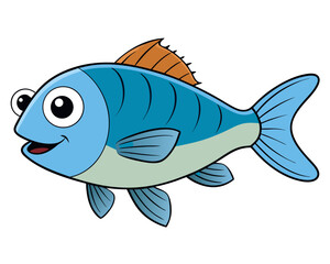 Tilapia on background white