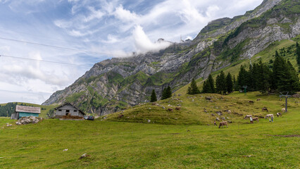 A beautiful panorama in switzerland in Krummenau in Switzerland on july 20th 2025
