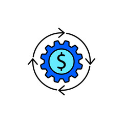 Icon a cashflow, isolated against a clean background.
