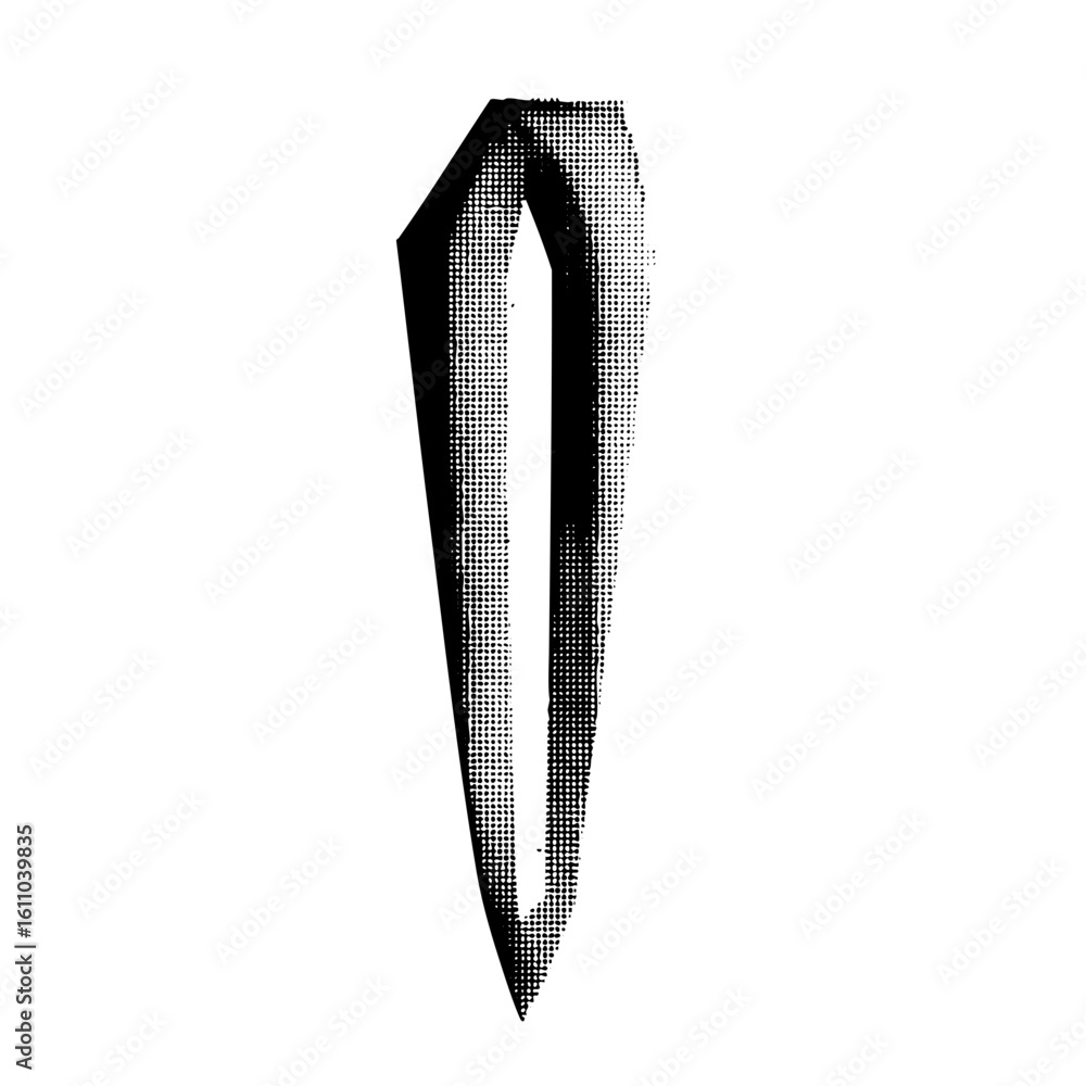 Poster vector abstract black geometric shape with a pointed tip.