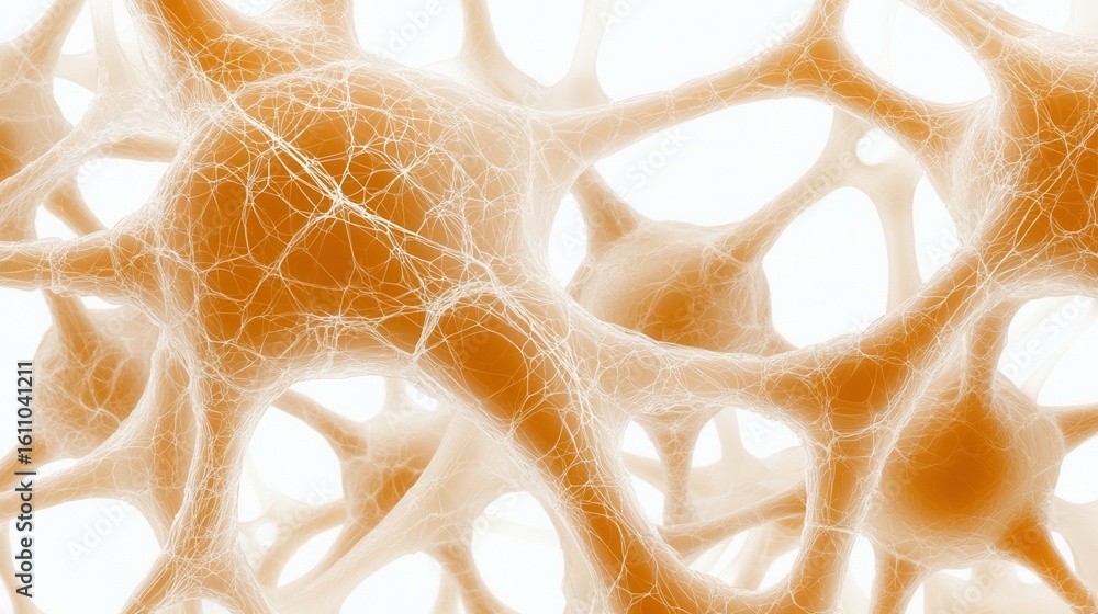 Poster nature conservation concept. abstract representation of interconnected neural networks in warm tones