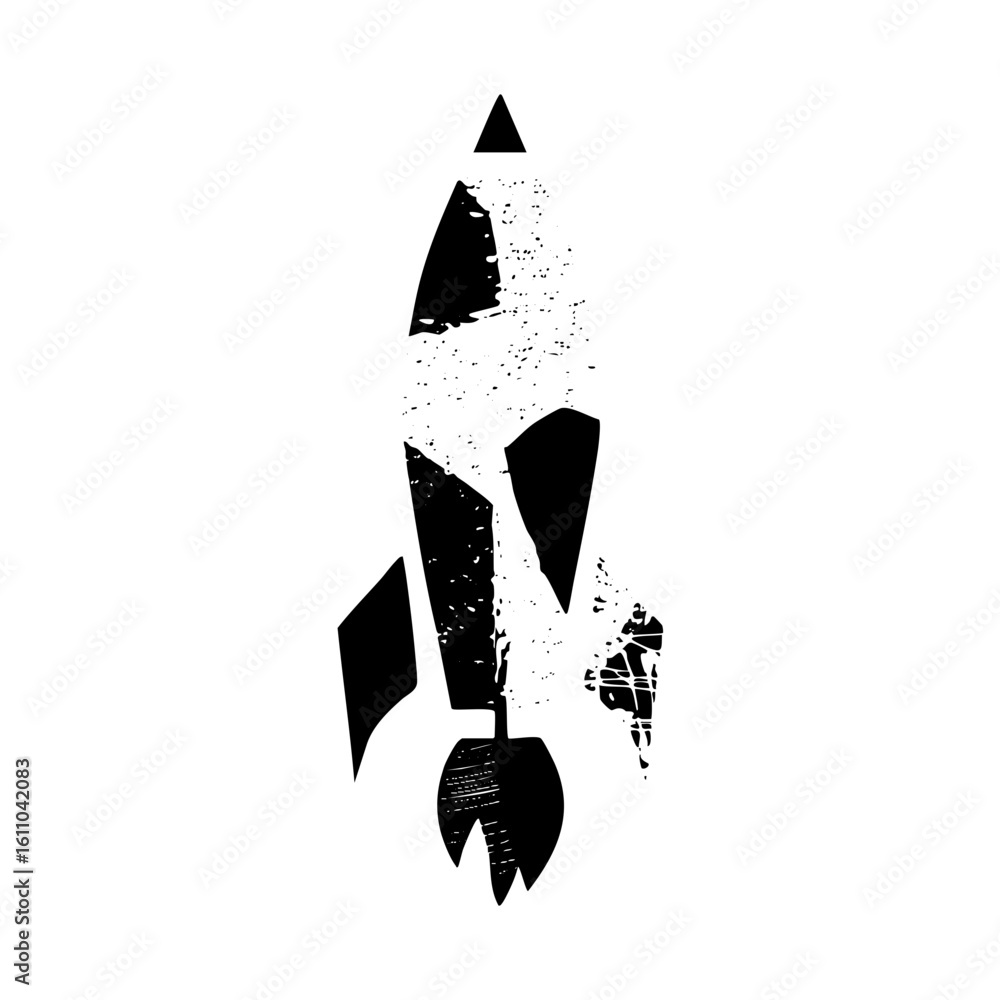 Poster vector abstract with dynamic black shapes.