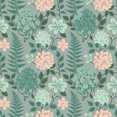 seamless pattern with flowers