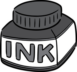 Illustration of ink bottle
