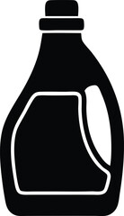 laundry detergent bottle silhouette vector illustration.