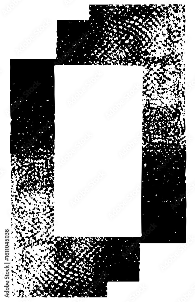 Poster vector abstract geometric frame with textured edges creates a modern .