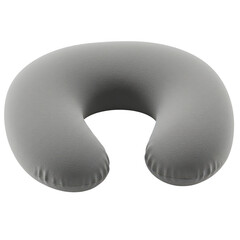 Grey travel neck pillow for comfortable journey and rest a soft u-shaped comfort cushion