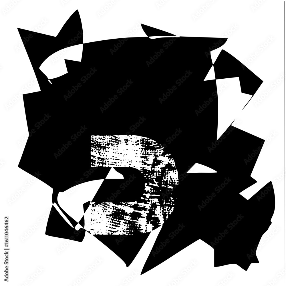 Poster vector abstract portrait of a man constructed from geometric shapes.
