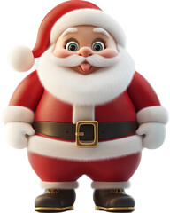 Cute 3D Santa Claus making a Funny Pose