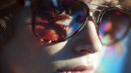 Dreaming through kaleidoscope eyes a unique perspective of youthful wonder and reflection with soft
