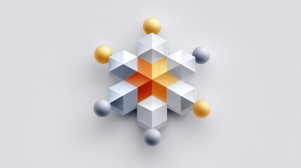 Geometric patterns and shapes digital design isometric illustration abstract environment top-down view modern aesthetics