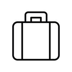 Iconic Representation of a Simple Travel Suitcase in Minimalist Design