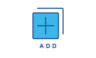 Add Vector Icon Isolated On White Background