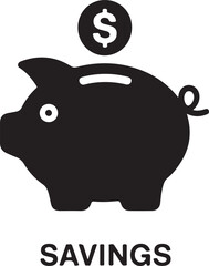 financial app icon featuring savings