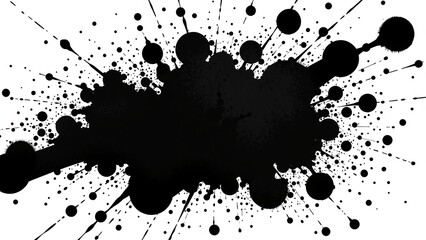 Black Ink Splatter Embellishment