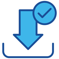Clear Download Blue Icon