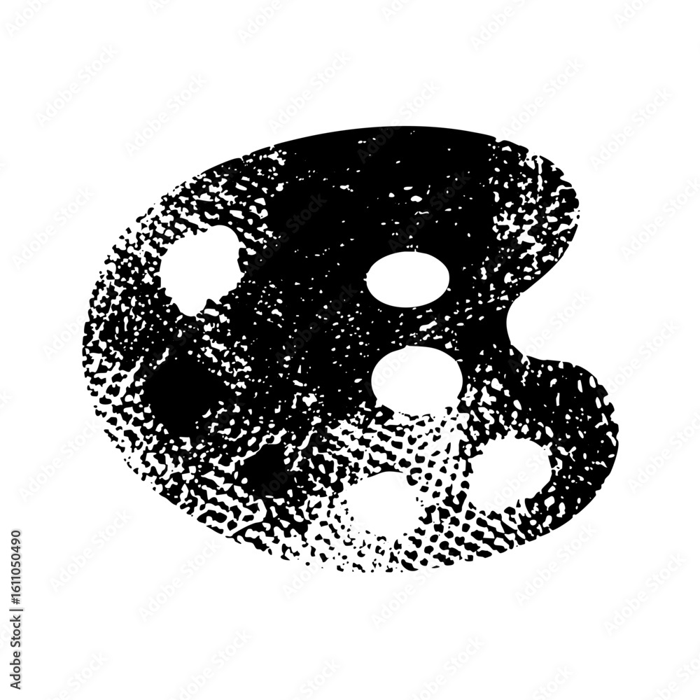 Aufkleber vector abstract artistic palette with dotted texture.